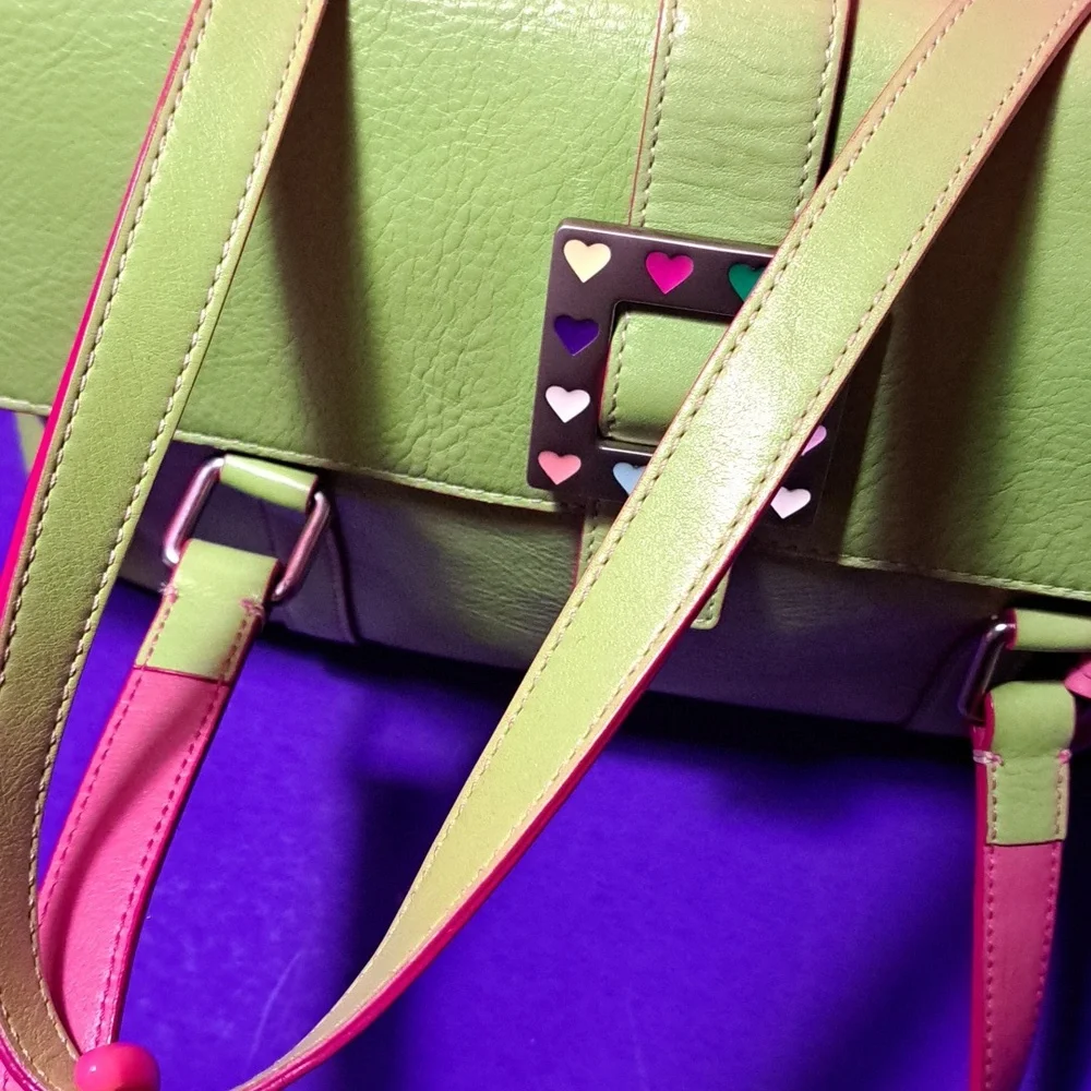 vintage Dooney & Bourke leather "Wicked" 💚shoulder Bag ST. PATRICKS DAY READY🍀 - Picture 4 of 16